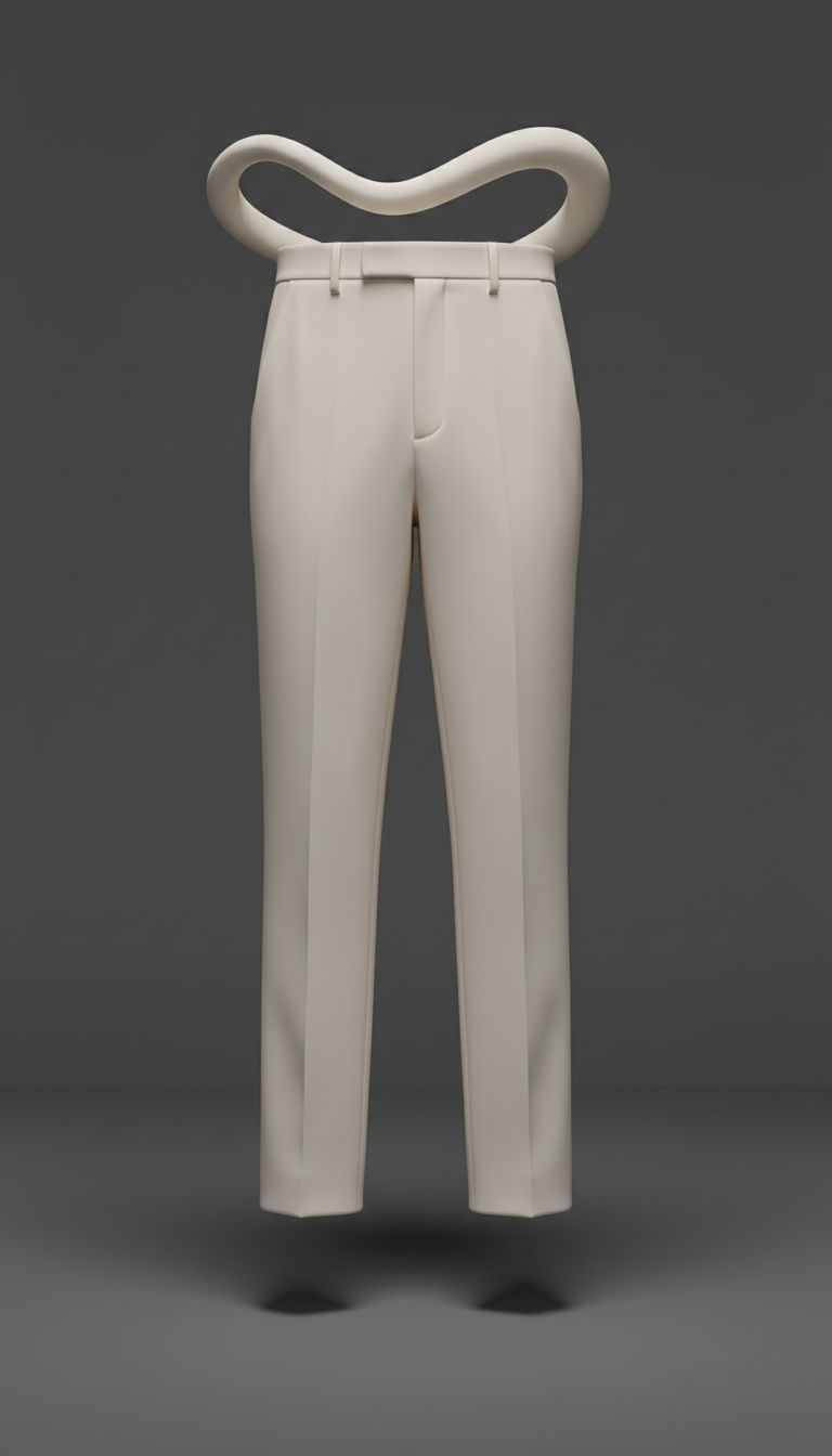 Ivory Sand Tailored Trousers